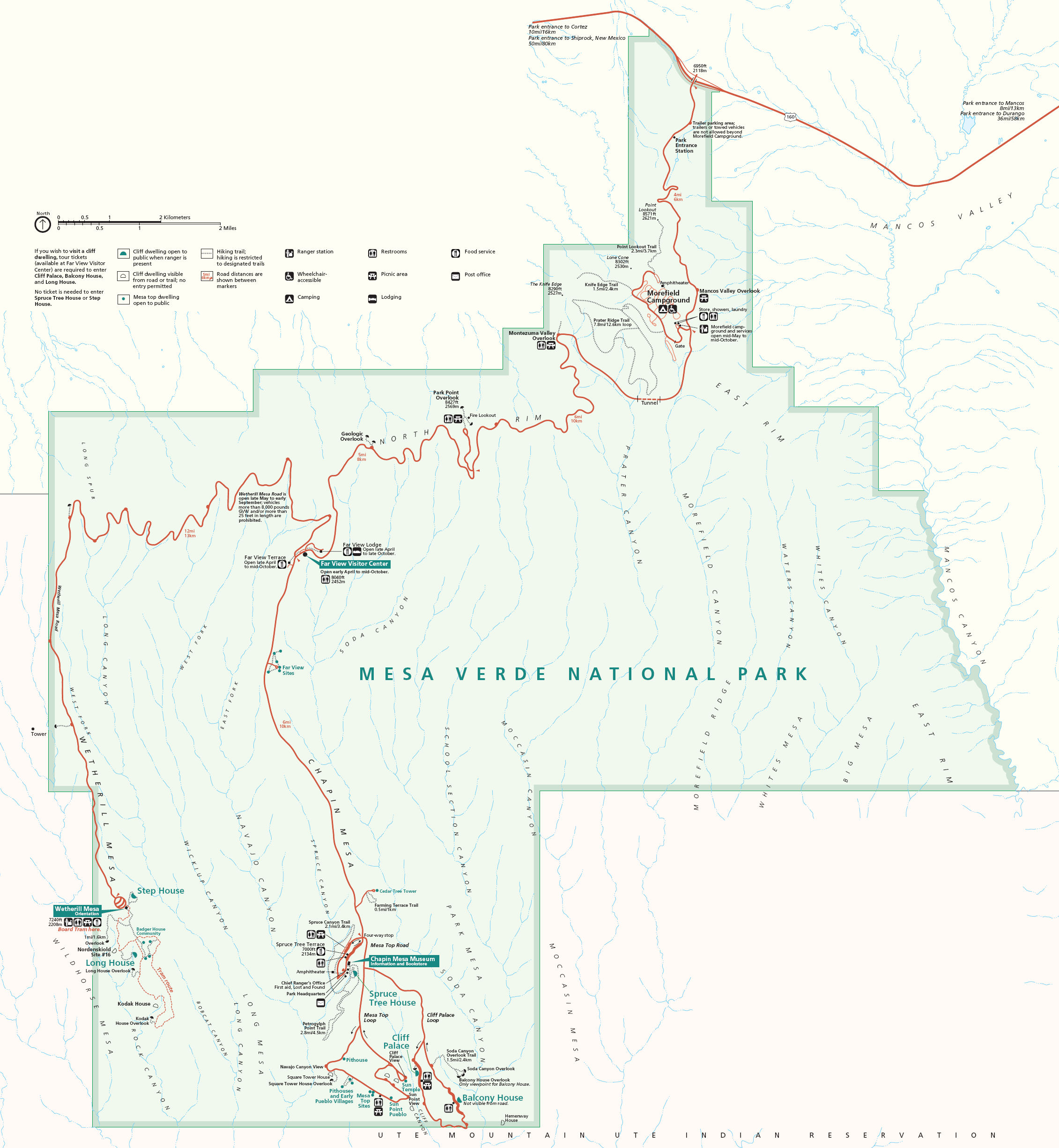 Carte Mesa Verde National Park