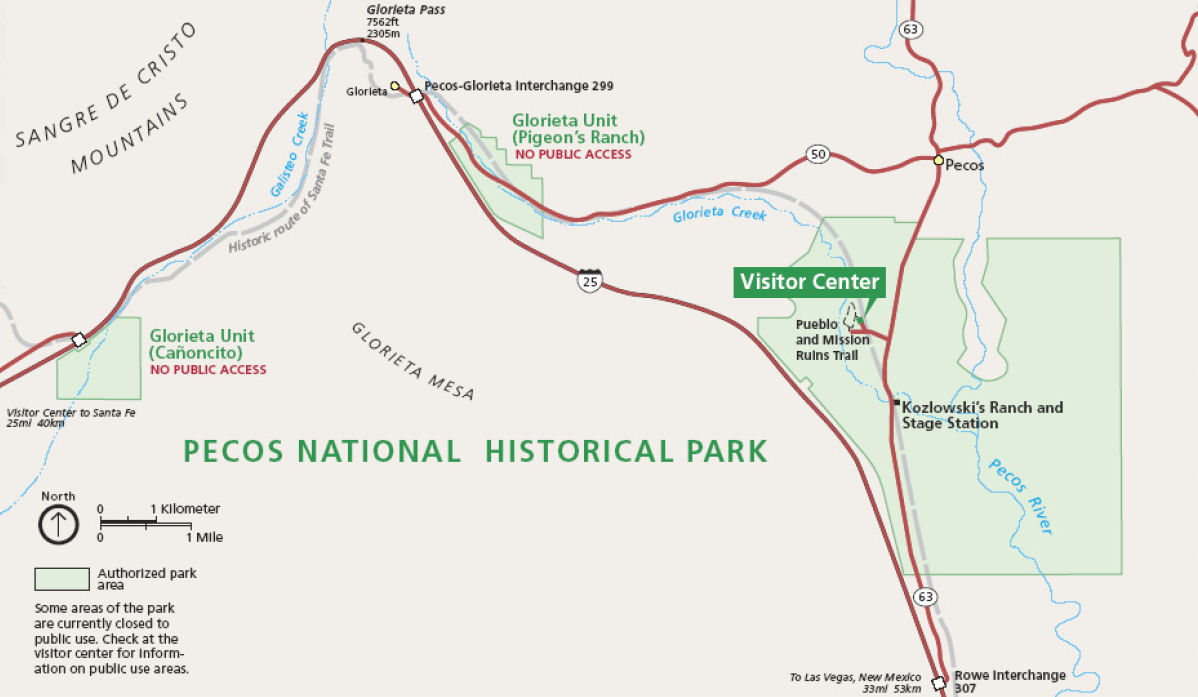 Carte Pecos National Historical Park