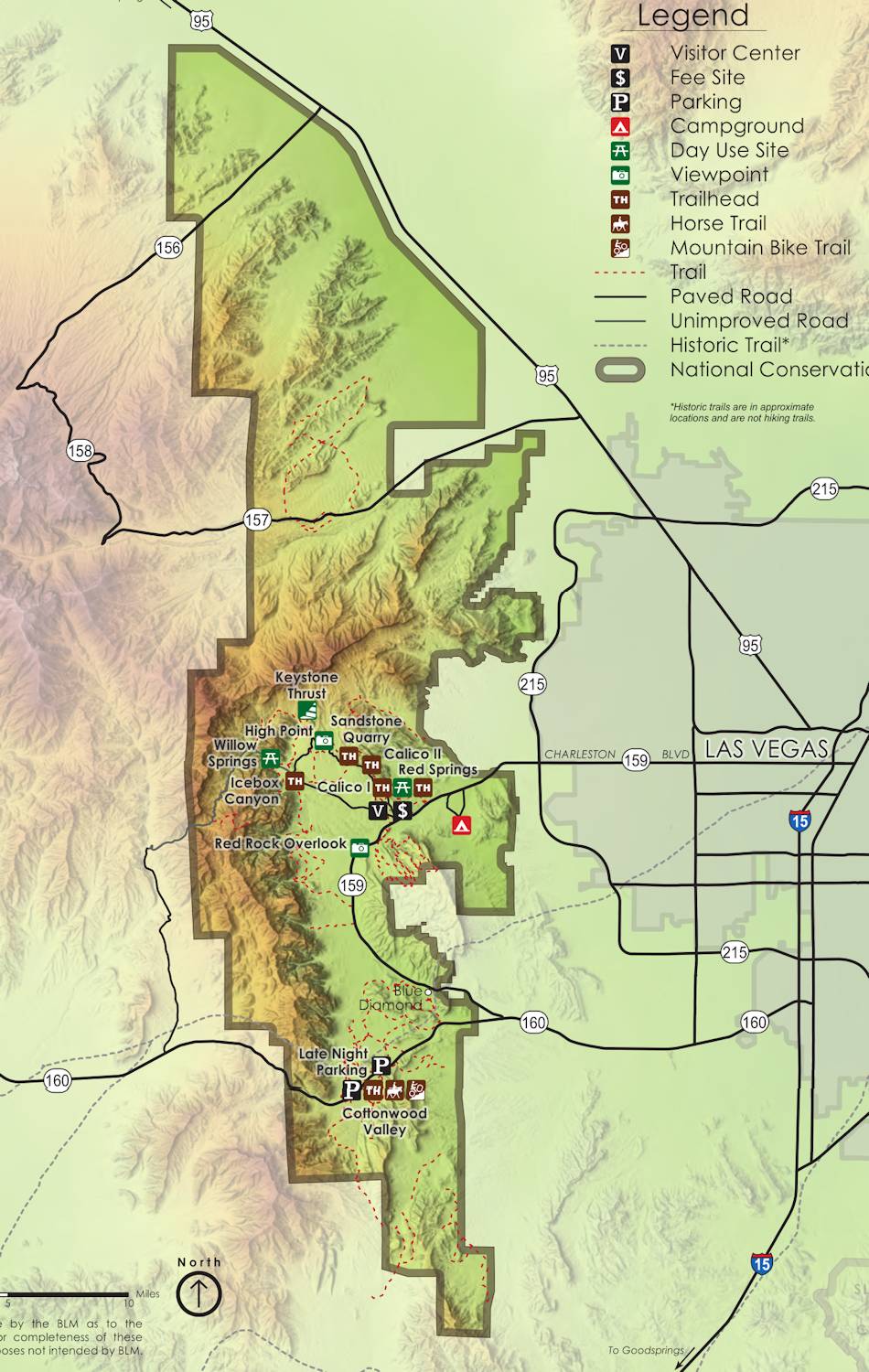 Carte Red Rock Canyon National Conservation Area