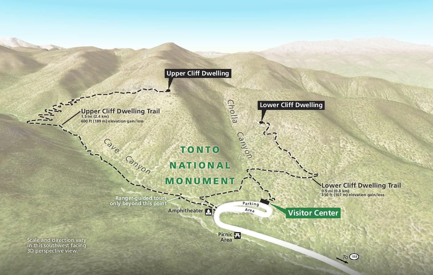 Carte Tonto National Monument