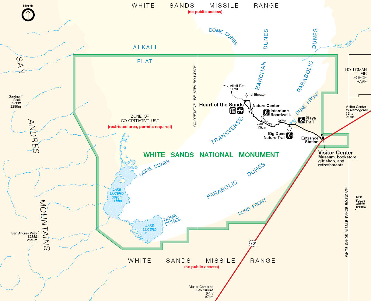 Carte White Sands National Park