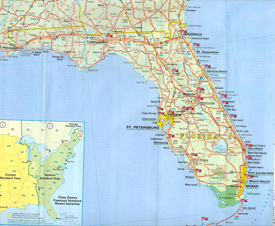 Carte routiere Floride