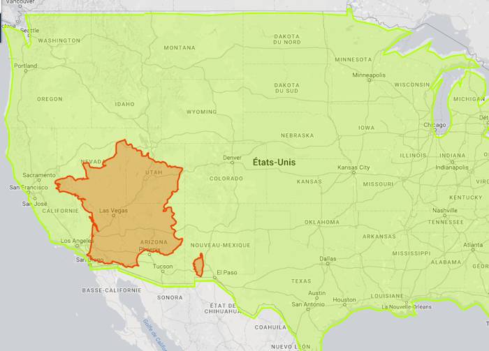 carte des parcs nationaux par état