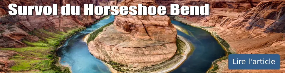 Survol du Horseshoe Bend en hélicoptère