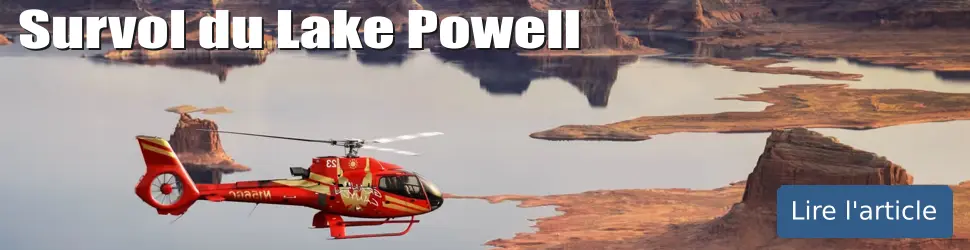 Survol du Lake Powell en hélicoptère