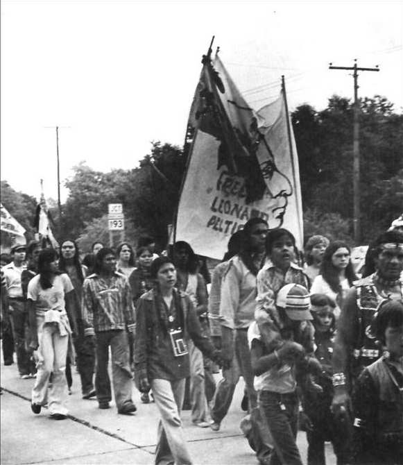 Marche pour la liberation de Peltier dans les années 1970