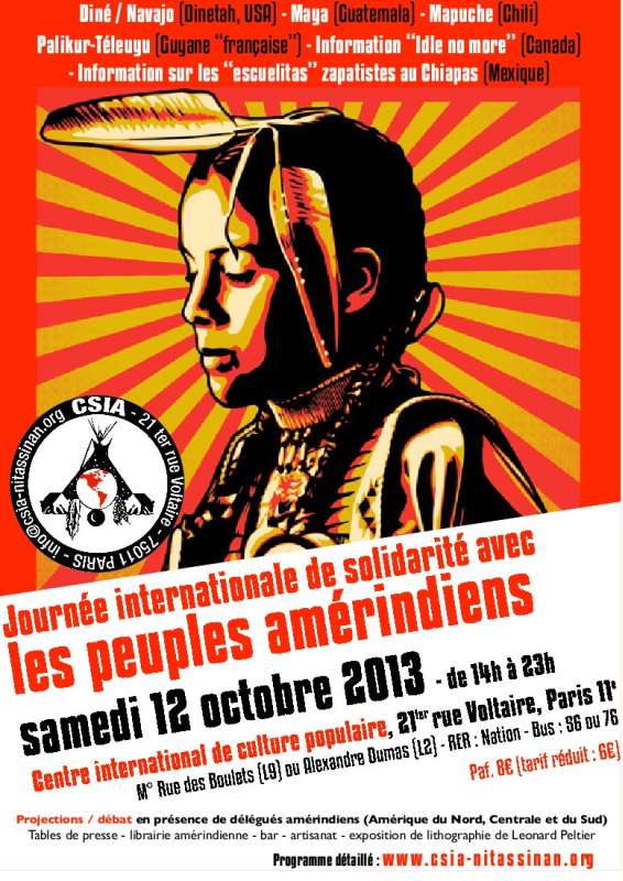 Journée internationale de solidarité avec les peuples amérindiens 2013