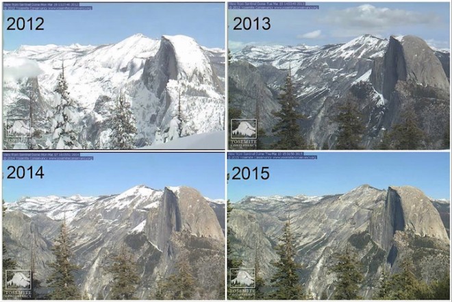 sècheresse sur le Yosemite Park