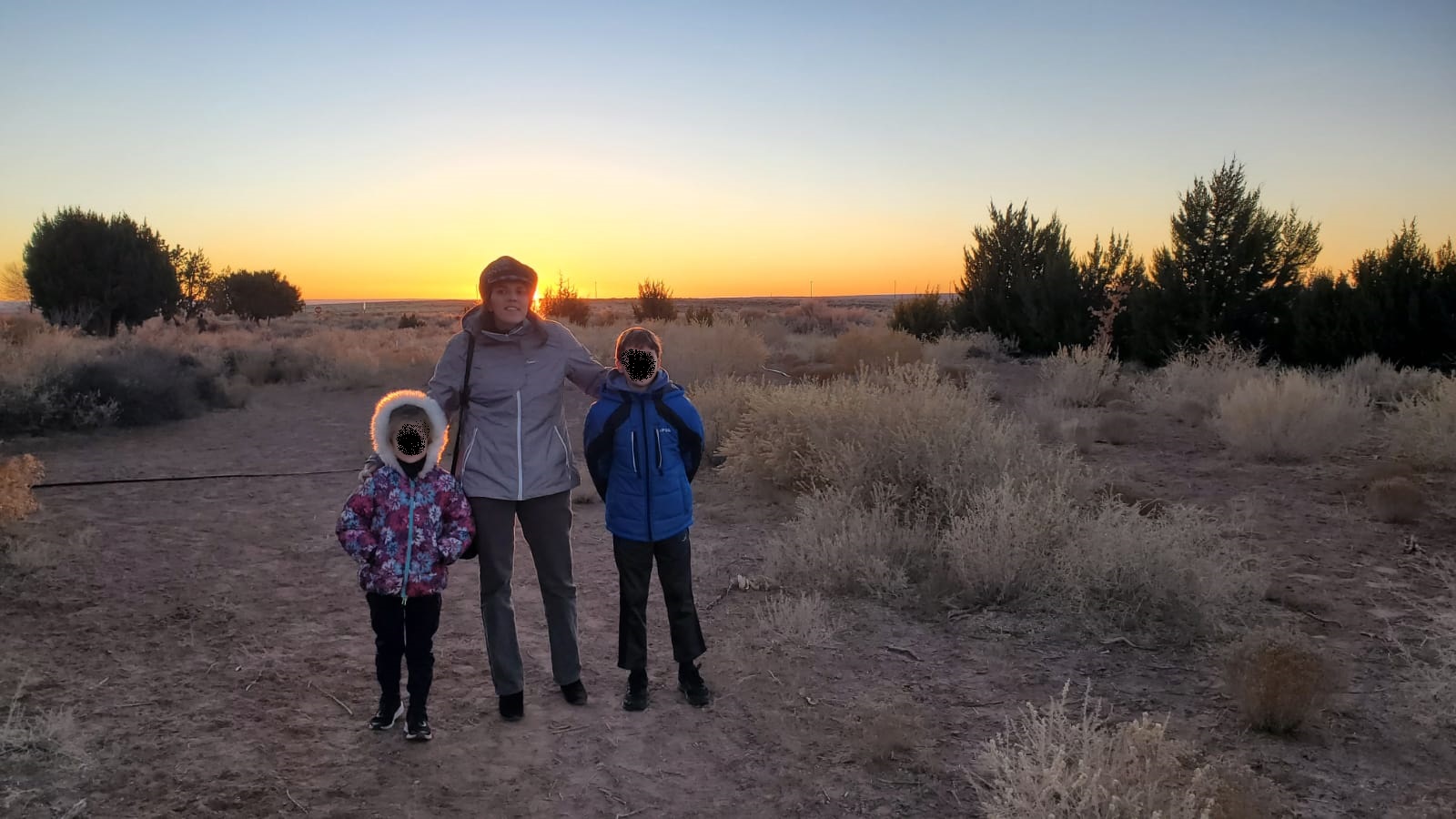 coucher soleil petrified national park