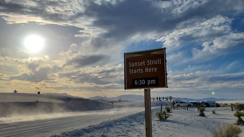 Sunset stroll White Sands National Monument