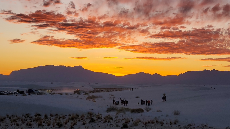 Coucher de soleil White Sands National Monument