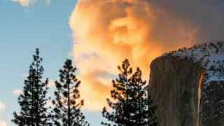 Horsetail fall, la chute de feu du Yosemite