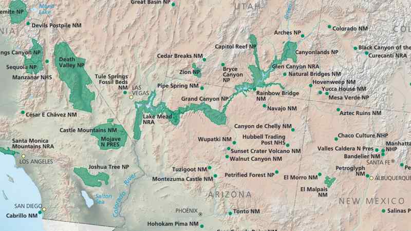 Temps de visite des parcs ouest américain