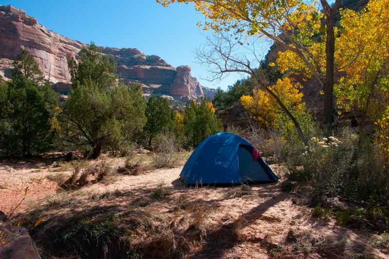 Camping sauvage l'ouest américain