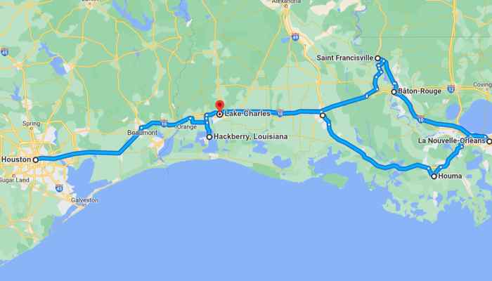 itineraire LOUISIANE en 12 JOURS