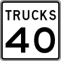 Limitation de vitesse pour camions