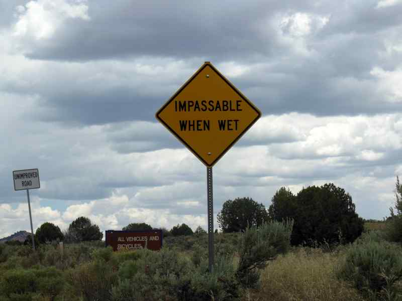 impassable when wet