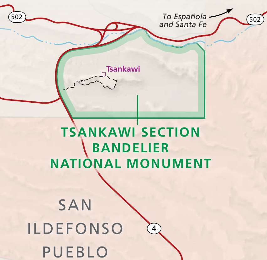 Carte accès Tsankawi Ruins