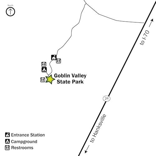 Accès Goblin Valley