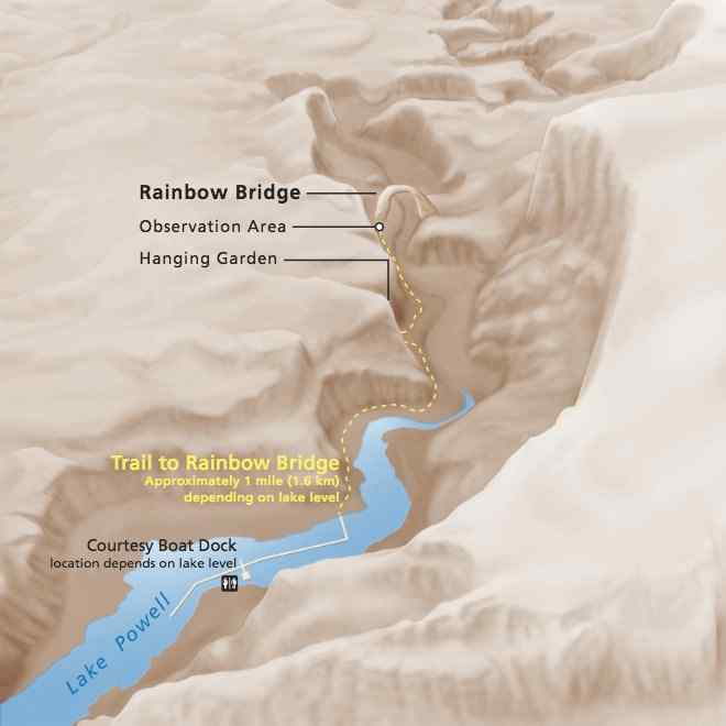 Accès au Rainbow Bridge par le Lake Powell