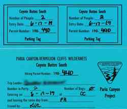 Permis Coyotes buttes South