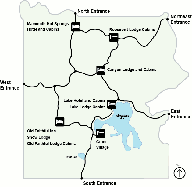 Carte des logements Yellowstone