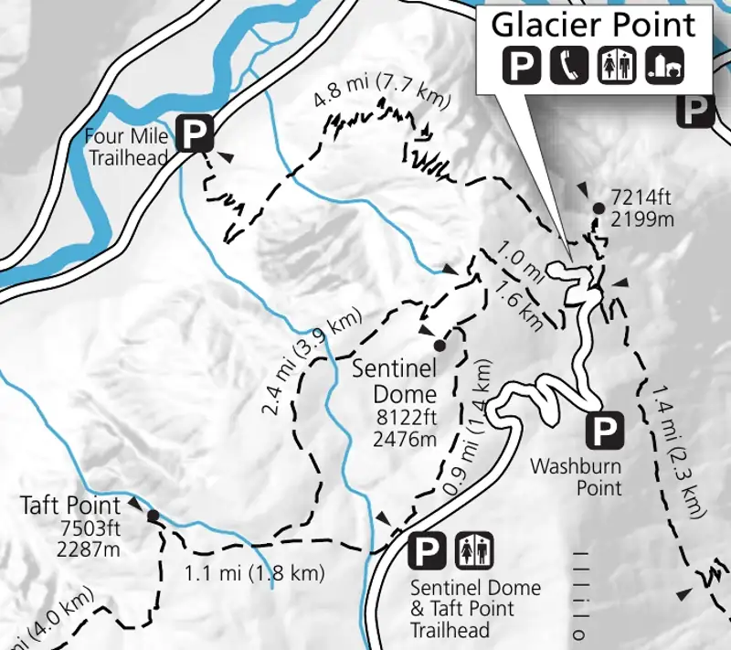 Carte Glacier point