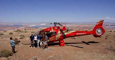 Landung am Tower Butte mit Horseshoe Bend