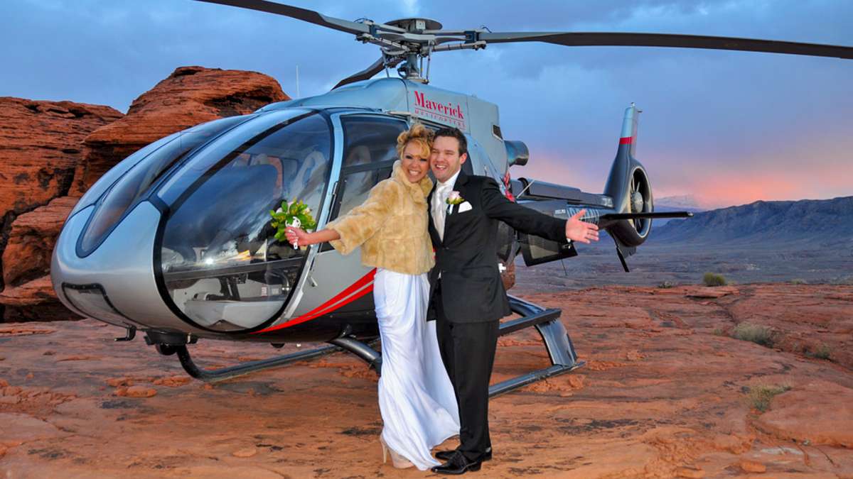 Mariages et demandes en mariage en hélicoptère avec Maverick Helicopters