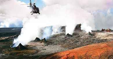 Excursion en hélicoptère de luxe au dessus des volcans