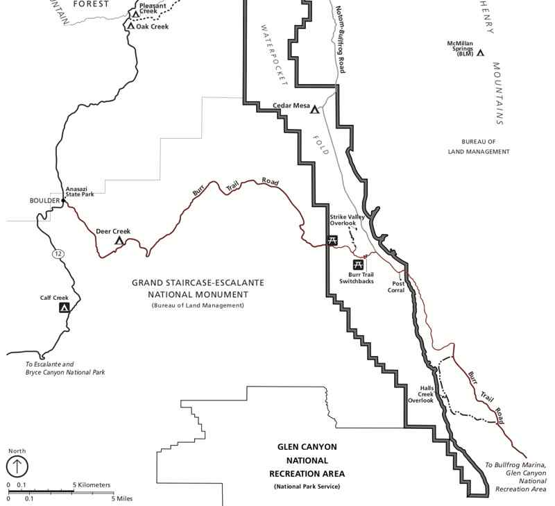 Carte Burr Trail Road