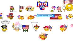 Drapeaux Usa et Smileys Usa