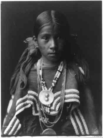 Jicarilla girl in feast dress