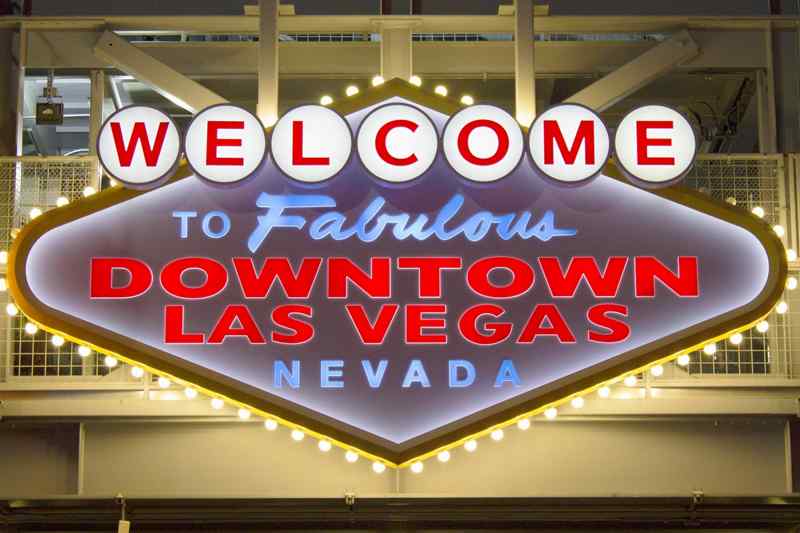 Panneau Wecome to fabulous downtown Las Vegas