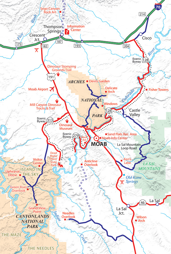 Carte région Moab